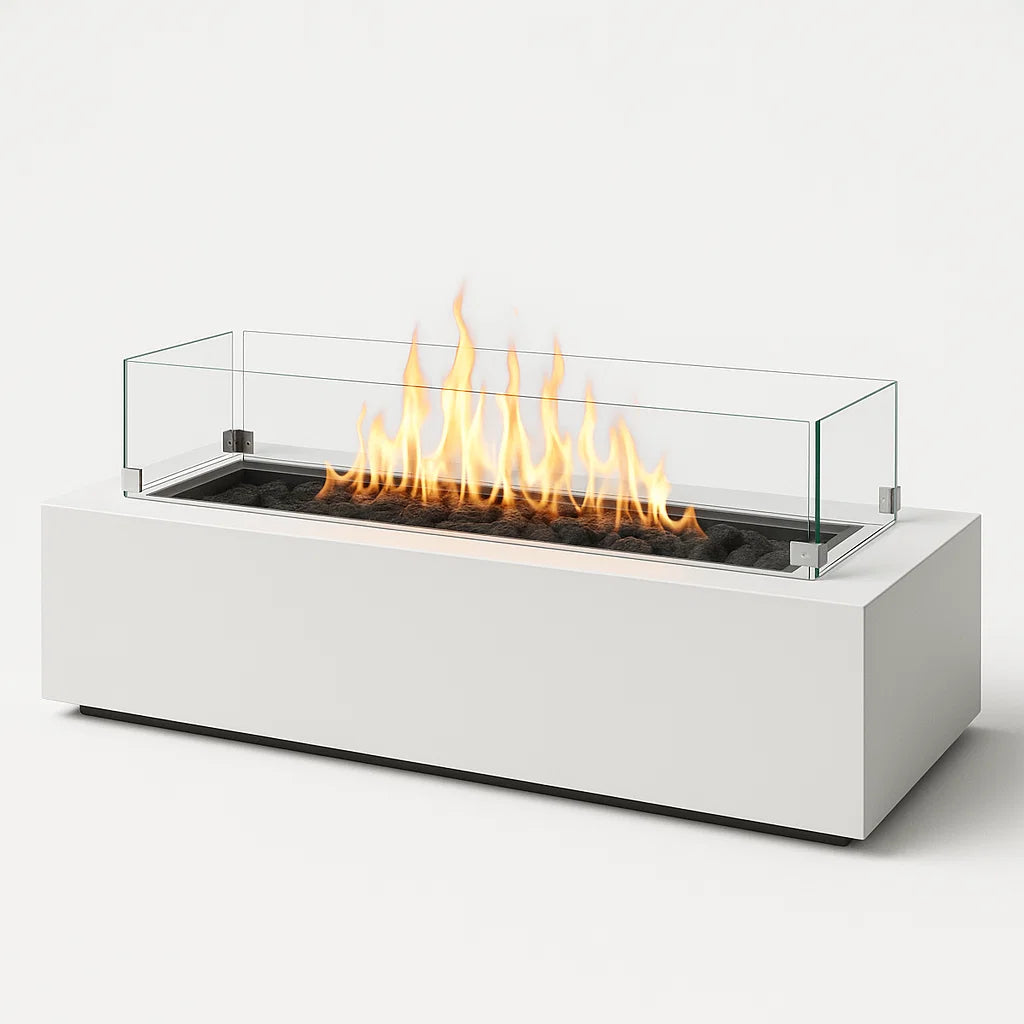 LuminaGlass Rectangular Firepit
