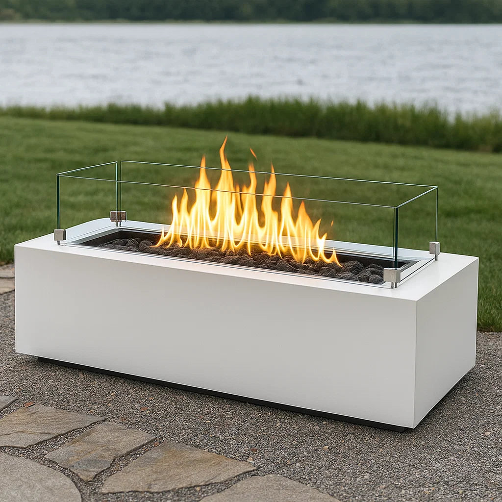 LuminaGlass Rectangular Firepit